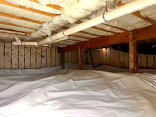 Under-floor batt insulation supported between the joists