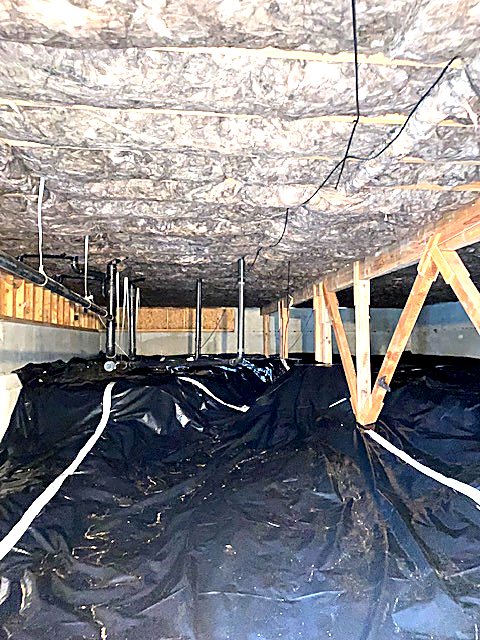 Attic barrier and framing detail before insulating