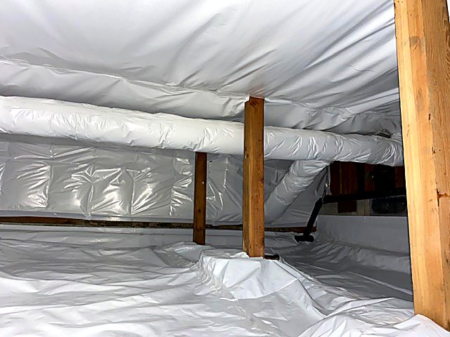 Under-floor insulation and ground cover, Whatcom County
