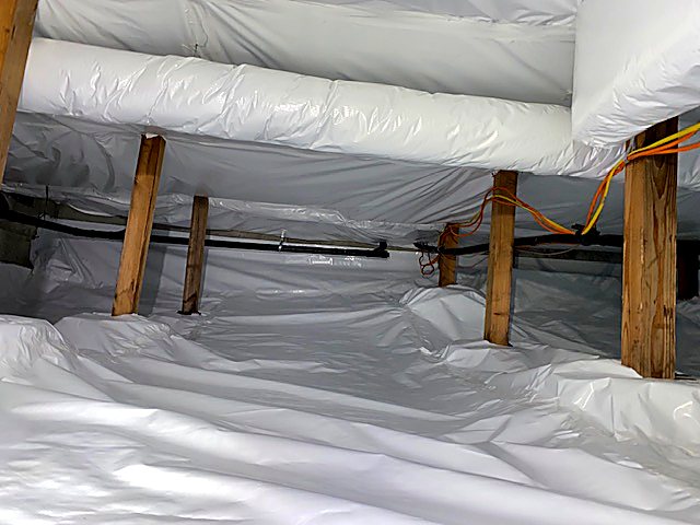 Clean finish along a crawl space service run